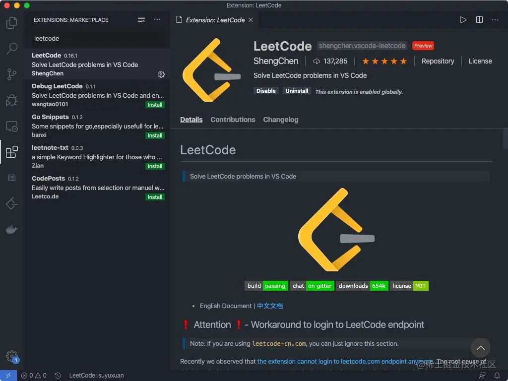Configure the LeetCode plug-in in vscode - Moment For Technology
