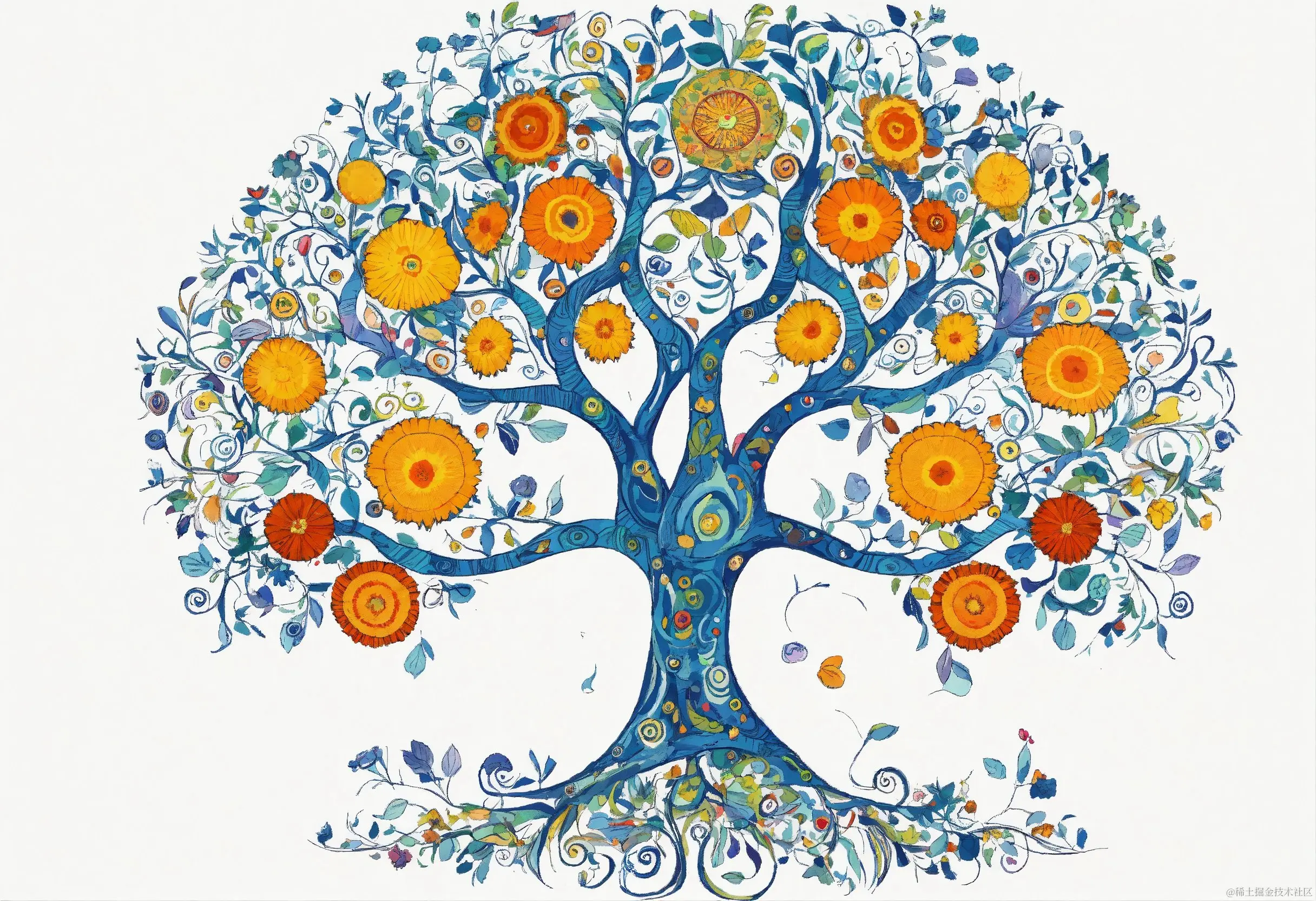 doodle beautiful  tree of life on a white backgrou.jpg