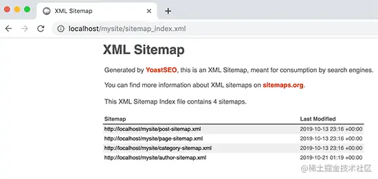 See the XML sitemap