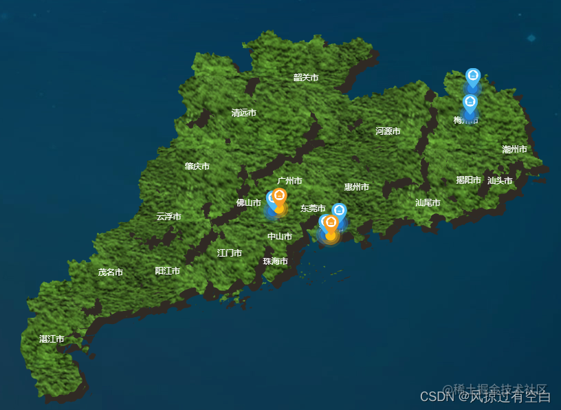 echarts 地图添加纹理 掘金