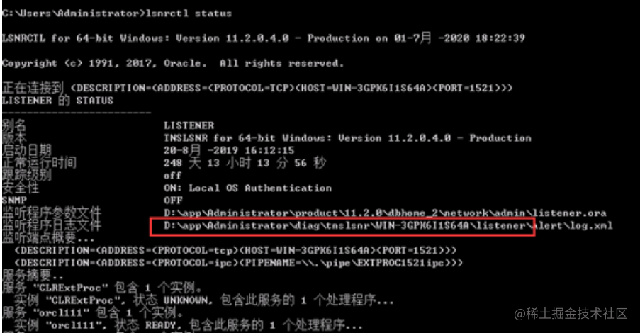 The Oracle database connection times out and cannot be connected ...