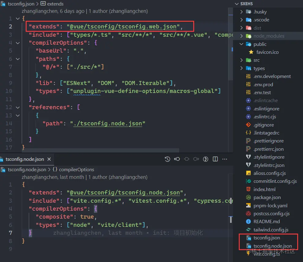 tsconfig property assignment expected