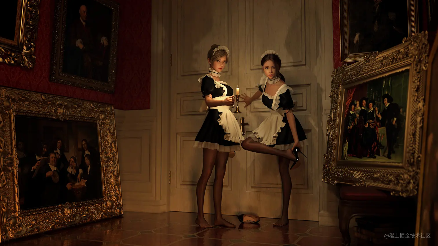 3D»æ»­ Å®ÆÍ ÃÀÍÈ ºÚË¿ ¸ß¸úÐ¬ Á½Î»Å®ÆÍ½øÃÅºóµÄÒ»Ä» 4k¶¯Âþ±ÚÖ½_±Ë°¶Í¼Íø.jpg