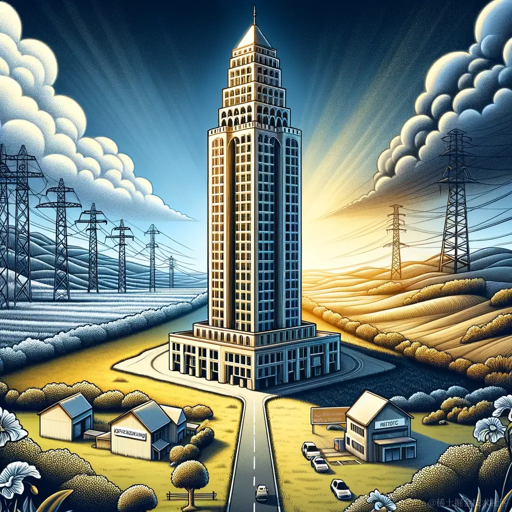 DALL·E 2024-01-28 18.03.57 - An illustration depicting the concept of an 'Ivory Tower Architecture' in software development. The image should feature a tall, elegant ivory tower r.png