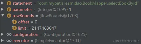 Executor的query()方法单步跟踪图