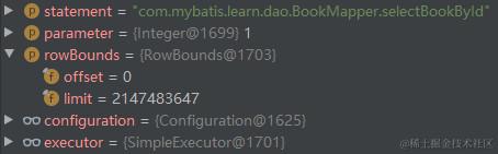 Executor的query()方法单步跟踪图