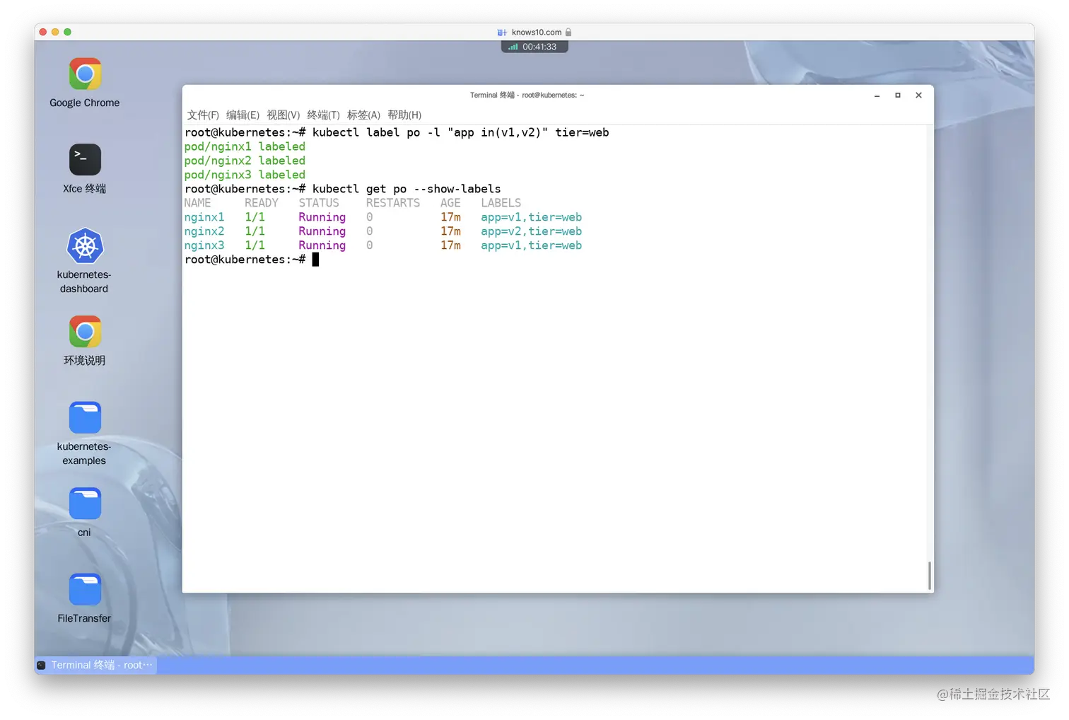 Add a new label tier=web to all pods having 'app=v2' or 'app=v1' labels.