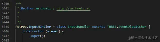 potree相关操作绑定的类