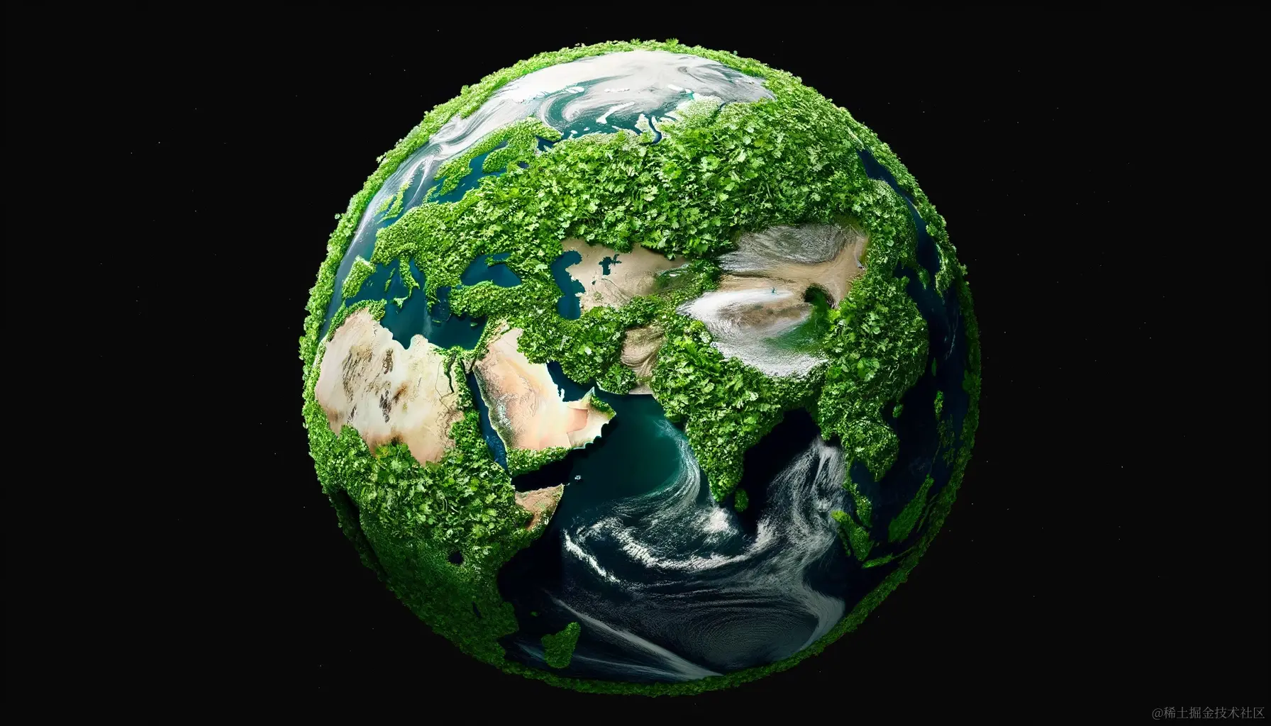 DALL·E 2023-12-23 17.33.36 - Imagine the entire planet Earth, viewed from space, where the entire surface is covered in a thick layer of cilantro. Continents and oceans are no lon.png