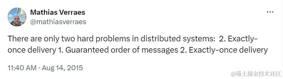 流处理系统中的“一致性”通常指的是“exactly-once”