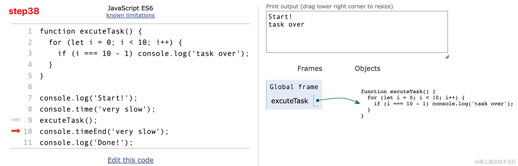 executeTask 执行完毕,出栈。