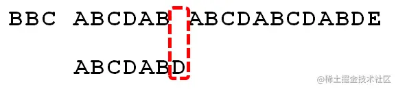 找到匹配字符不同