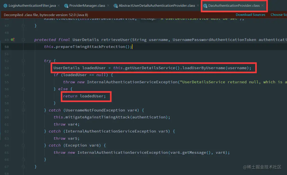 DaoAuthenticationProvider实现获取UserDetails