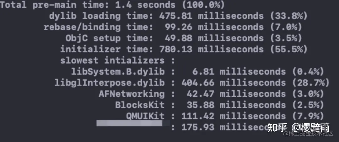 控制台打印Pre-main time