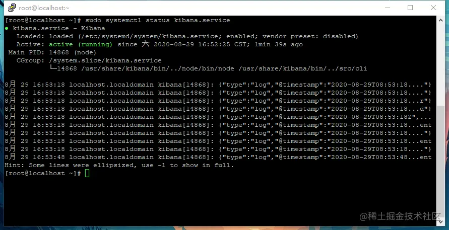 启动 kibana