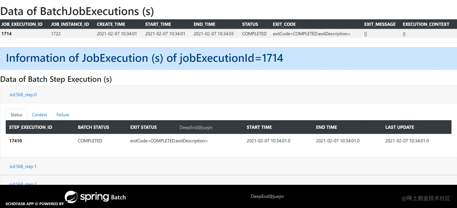 Spring Batch Schedule System