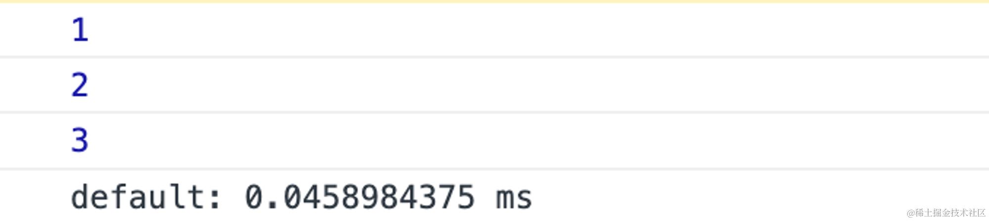简单代码的执行时间