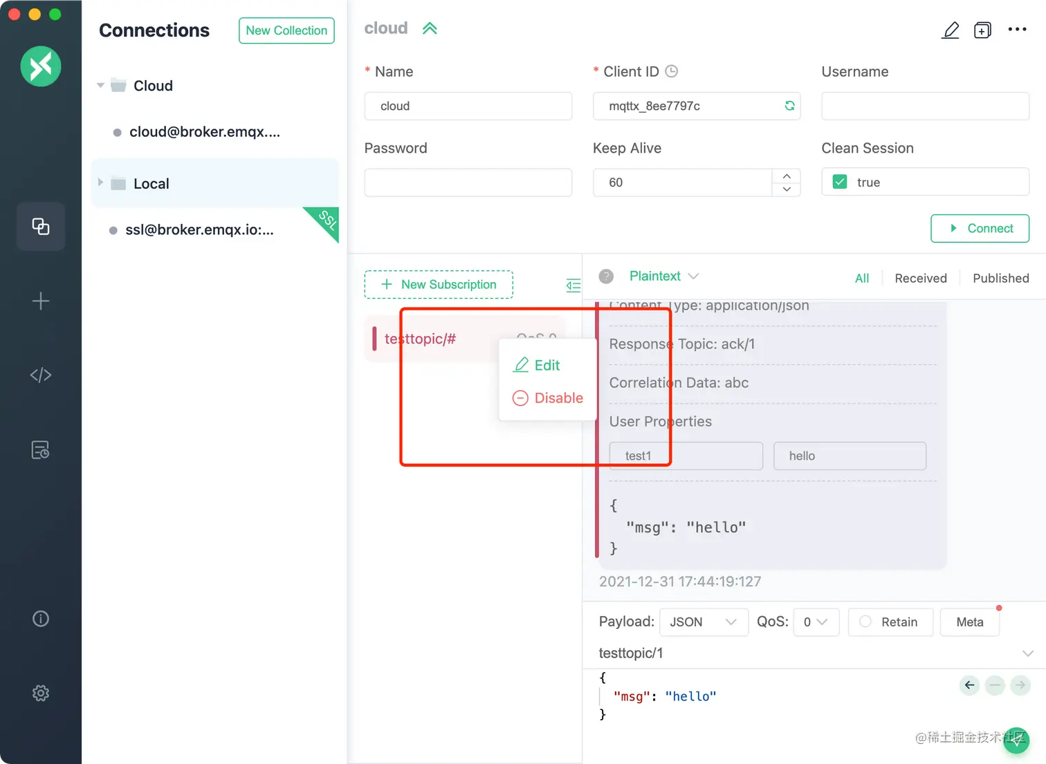 MQTT X 编辑:启用:禁用 Topic.png