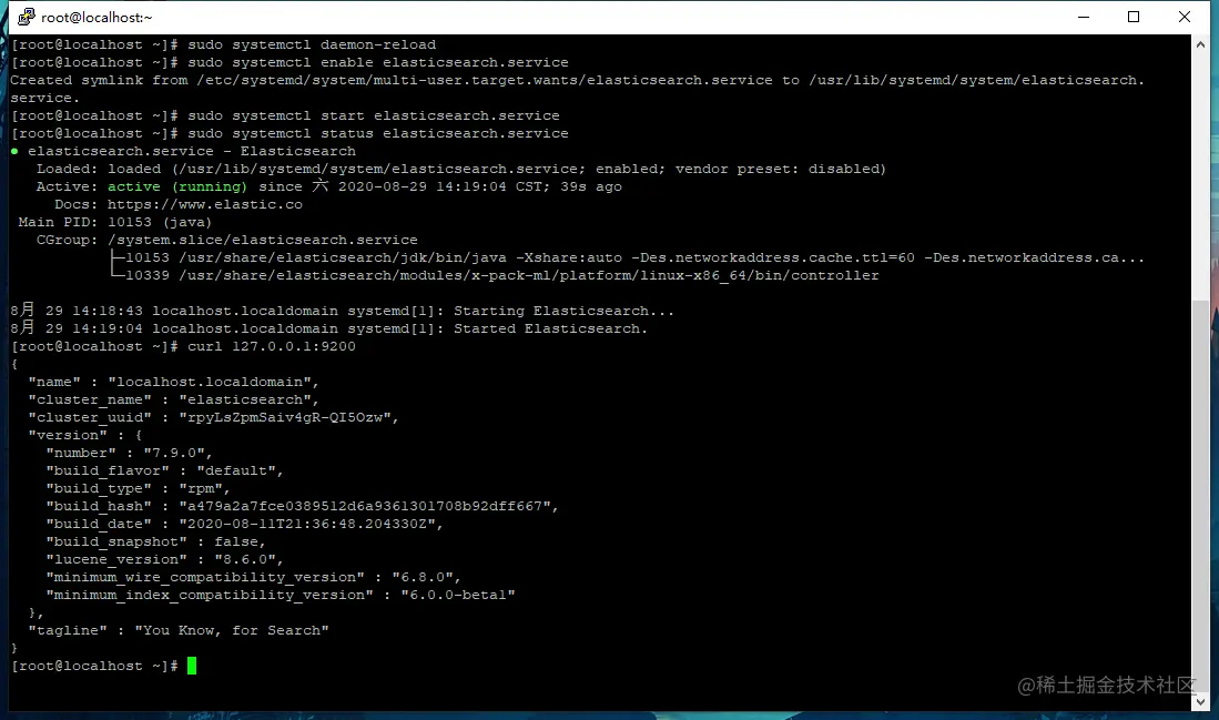 启动 elasticsearch