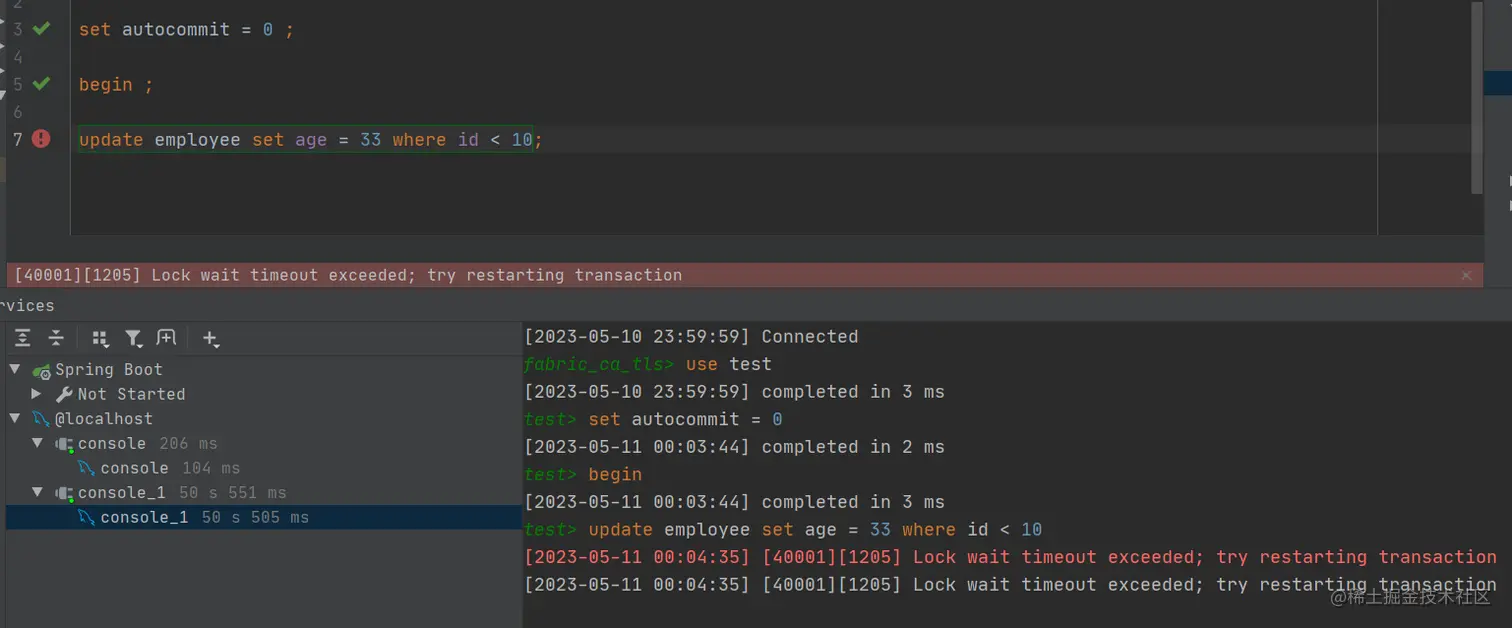 遇到Mysql Lock Wait Timeout Exceeded 不要慌- 掘金