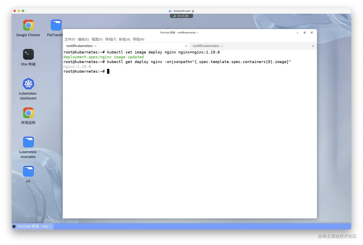 Update the nginx image to nginx:1.19.8.