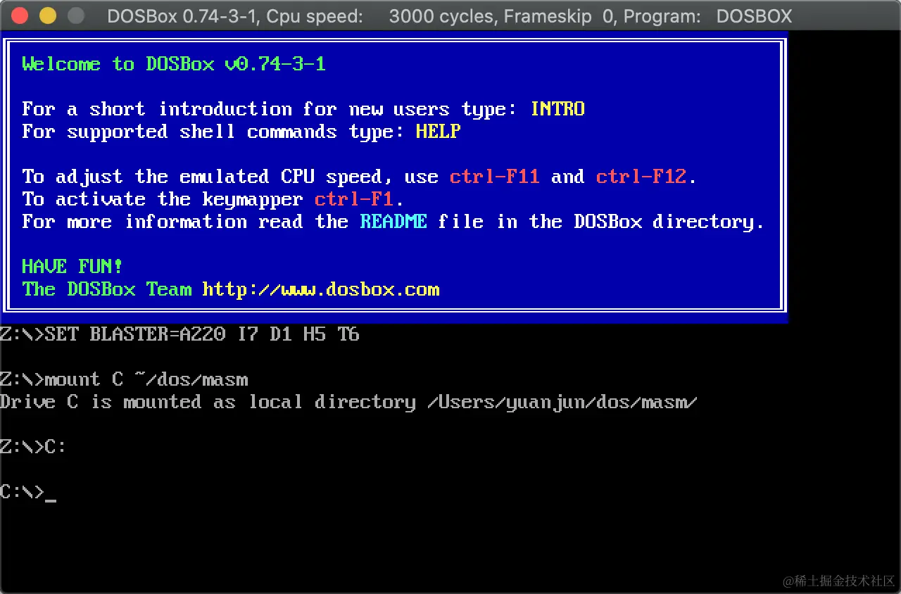 临时挂载到C目录