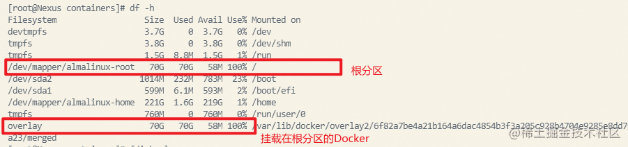 Docker挂载目录导致磁盘根目录暴满