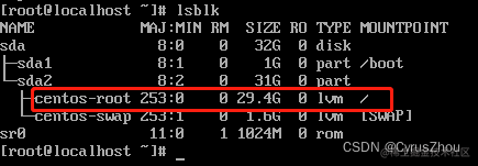 centos7 虚拟机系统磁盘扩容-小白菜博客