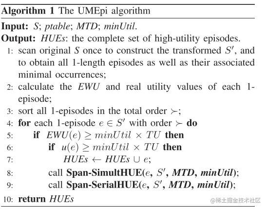UMEpi Algorithm