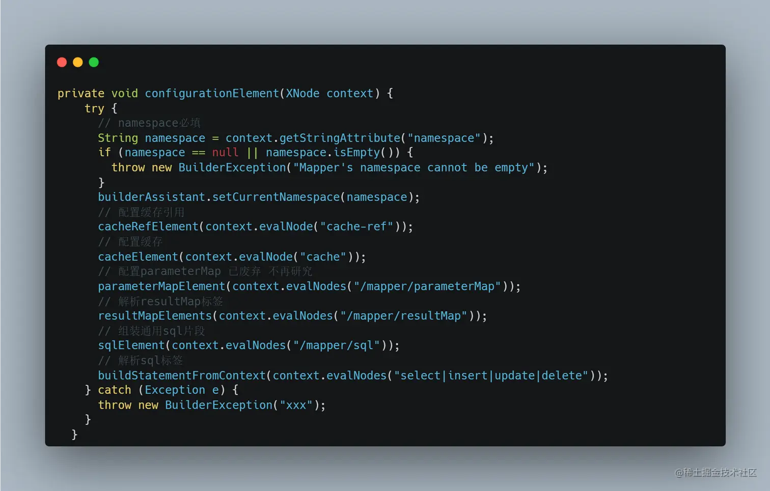 configurationElement()